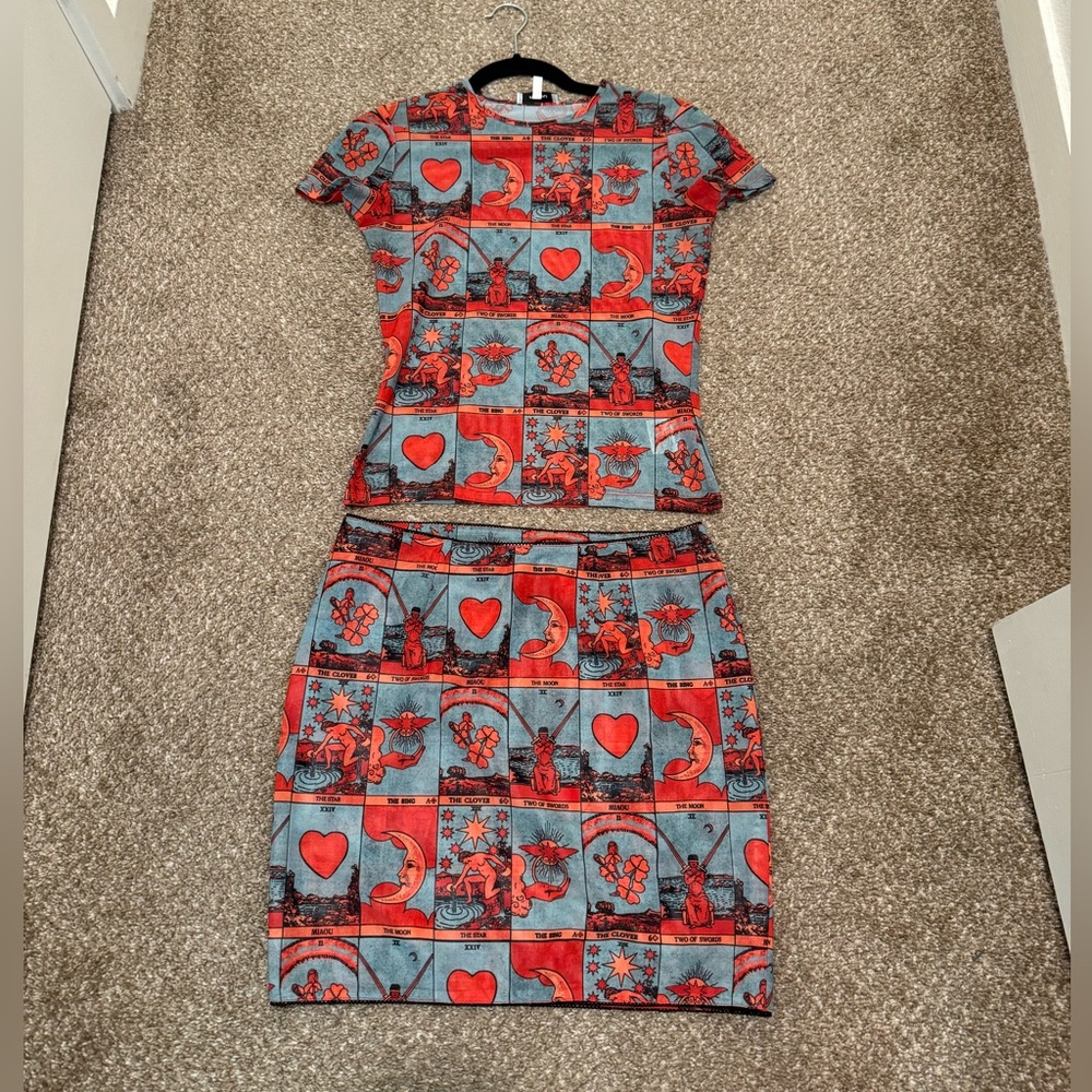 Miaou Tarot Card Skirt Set - Size M - Excellent Condition